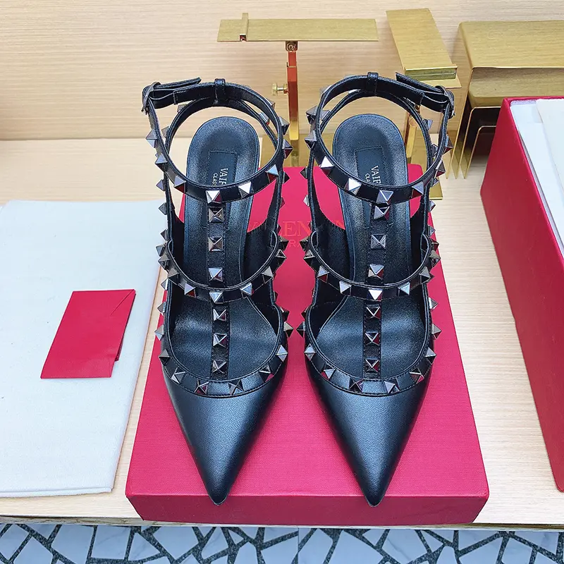 women's Gladiator sandals Summer luxury Brand Woman 2025 Ankle Strap Sexy Party Classic Rivets High Heels Ladies Shoes Women