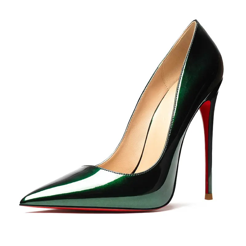 Women heels 2025 luxury women's shoes Star Style Leather Red Bottom Pointed Toe High Heels Sexy Pumps Prom Ladies Shoes Women
