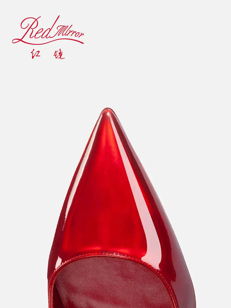 Laser Red Luxury Brand Pumps 2025 Fashion Red Shiny Bottom Pointed Toe High Heels shoes Elegant Designer Prom Ladies shoes women
