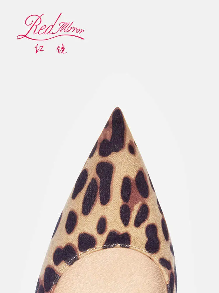 elegant women heeled Luxury Brand Leopard print heels 2025 trend Red Shiny Bottoms Pointed Toe Pumps Prom Ladies Shoes Women 8cm