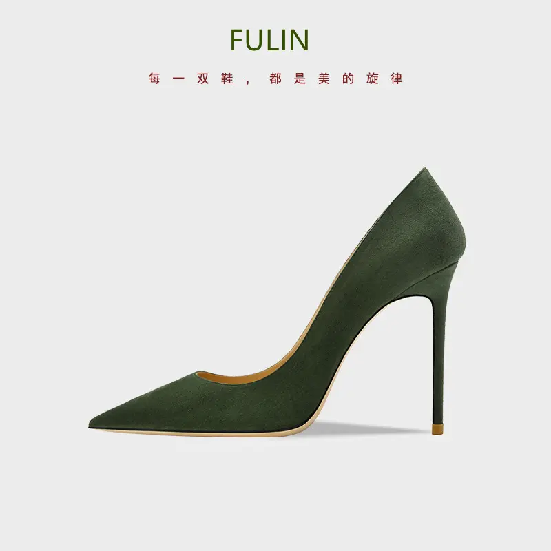 shoes woman 2024 trend luxury women's shoes High Heels Black Red Suede Dress Party Shoes Fashion Sexy Pointed Toe Classics Pumps
