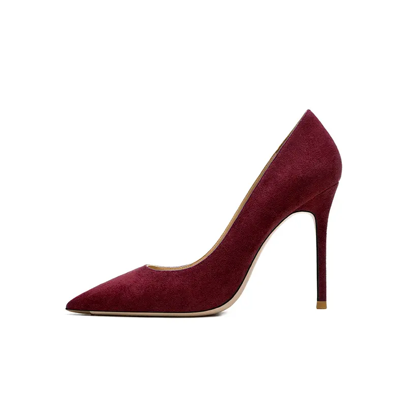 shoes woman 2024 trend luxury women's shoes High Heels Black Red Suede Dress Party Shoes Fashion Sexy Pointed Toe Classics Pumps