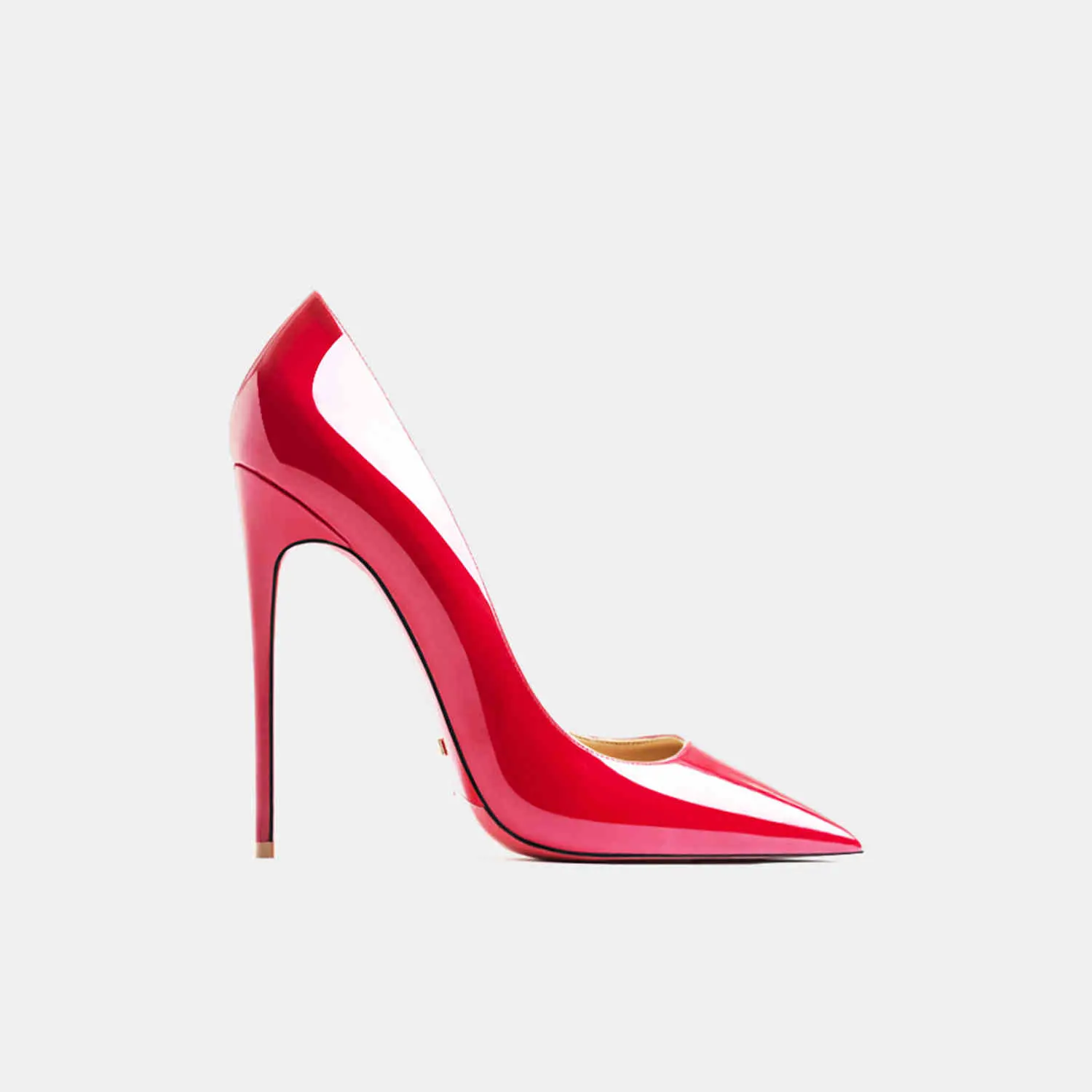 Woman shoes 2025 Heels for women Black Luxury Pumps Red Shiny Bottom Pointed Toe Shallow Sexy High Heels Party Ladies Shoes 12cm