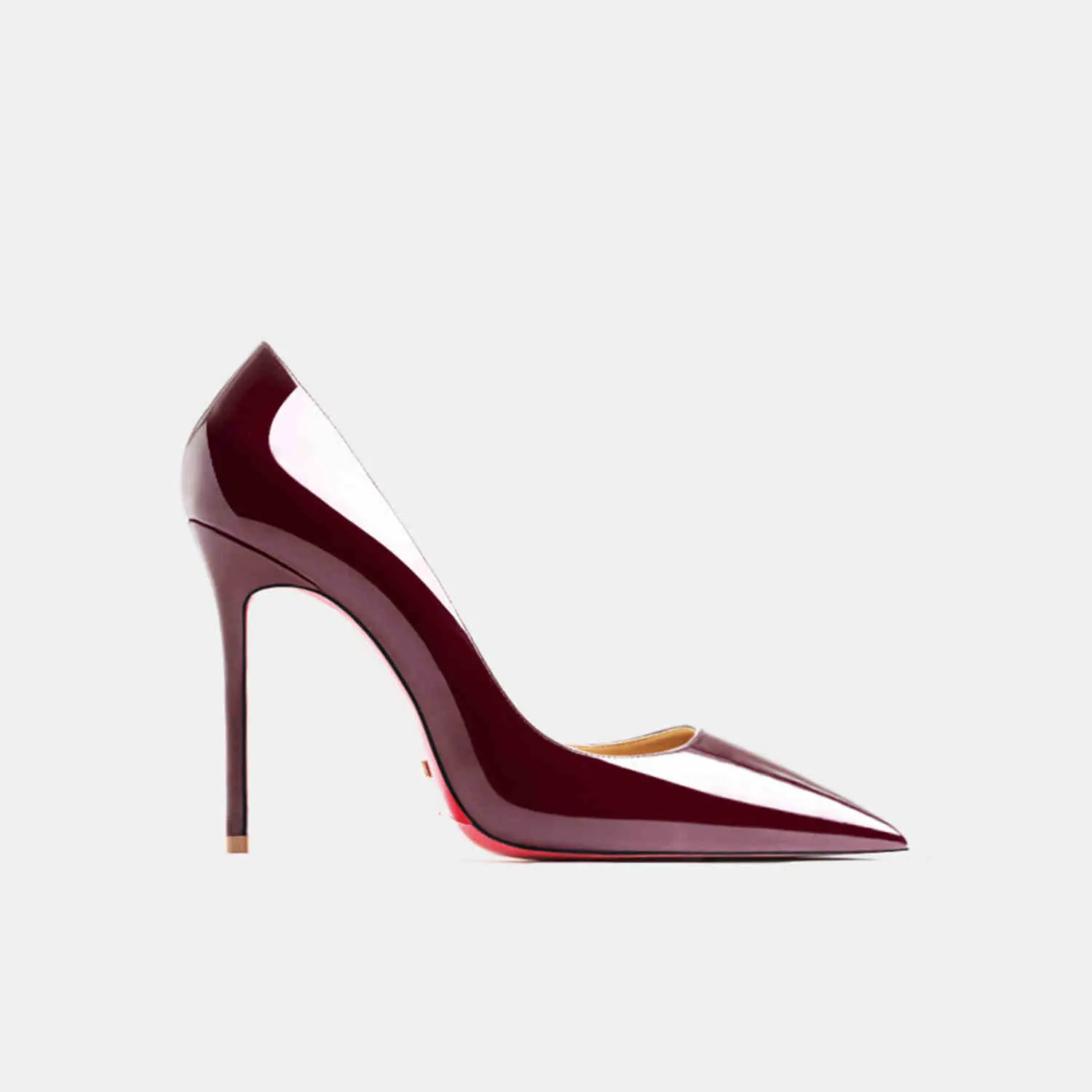 Woman shoes 2025 Heels for women Black Luxury Pumps Red Shiny Bottom Pointed Toe Shallow Sexy High Heels Party Ladies Shoes 12cm