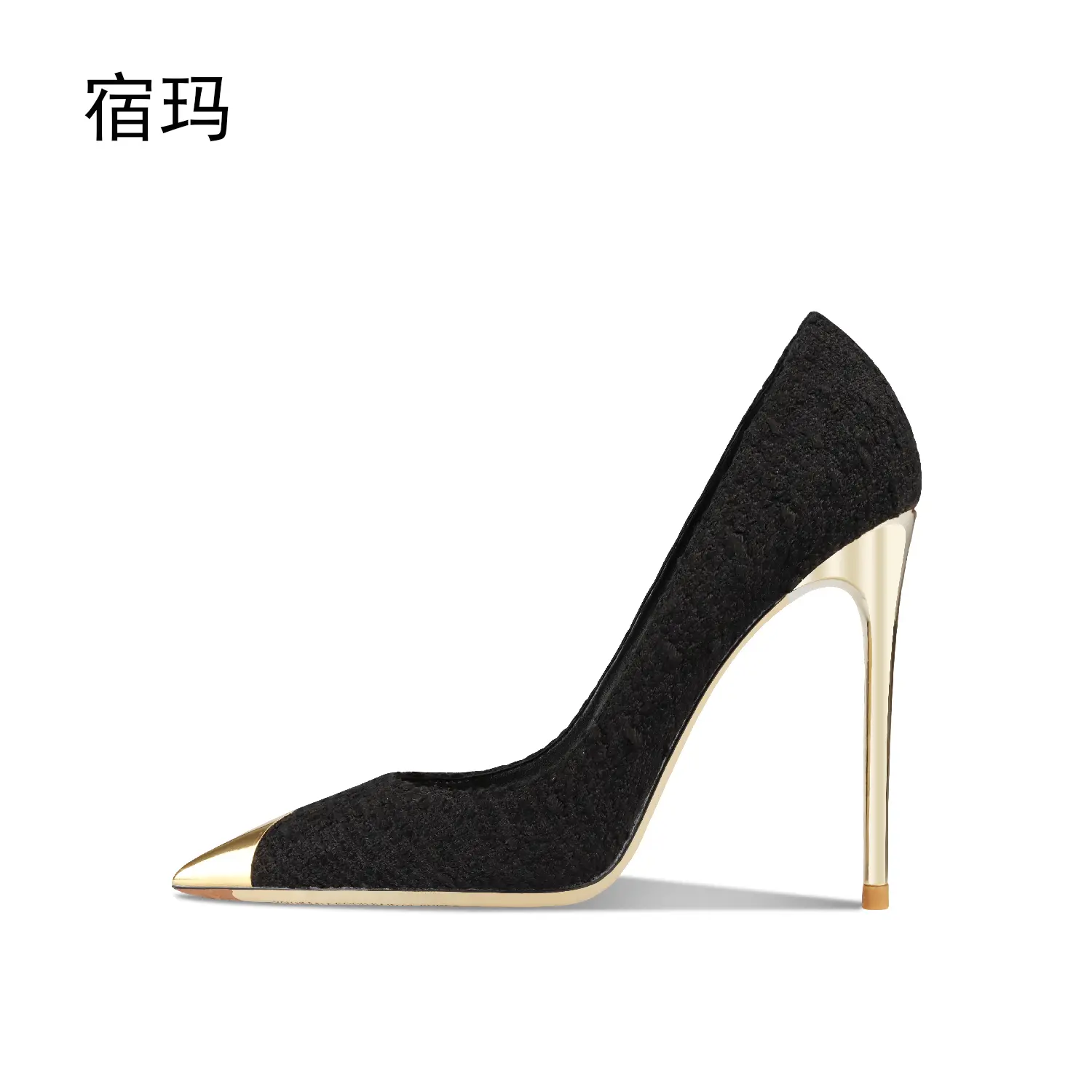 Women's Shoes 2024 Metal Decoration High Heels Casual OL Sexy Fashion Pumps Elegant Shoes Luxury Party Elegant Office Shoes 8cm