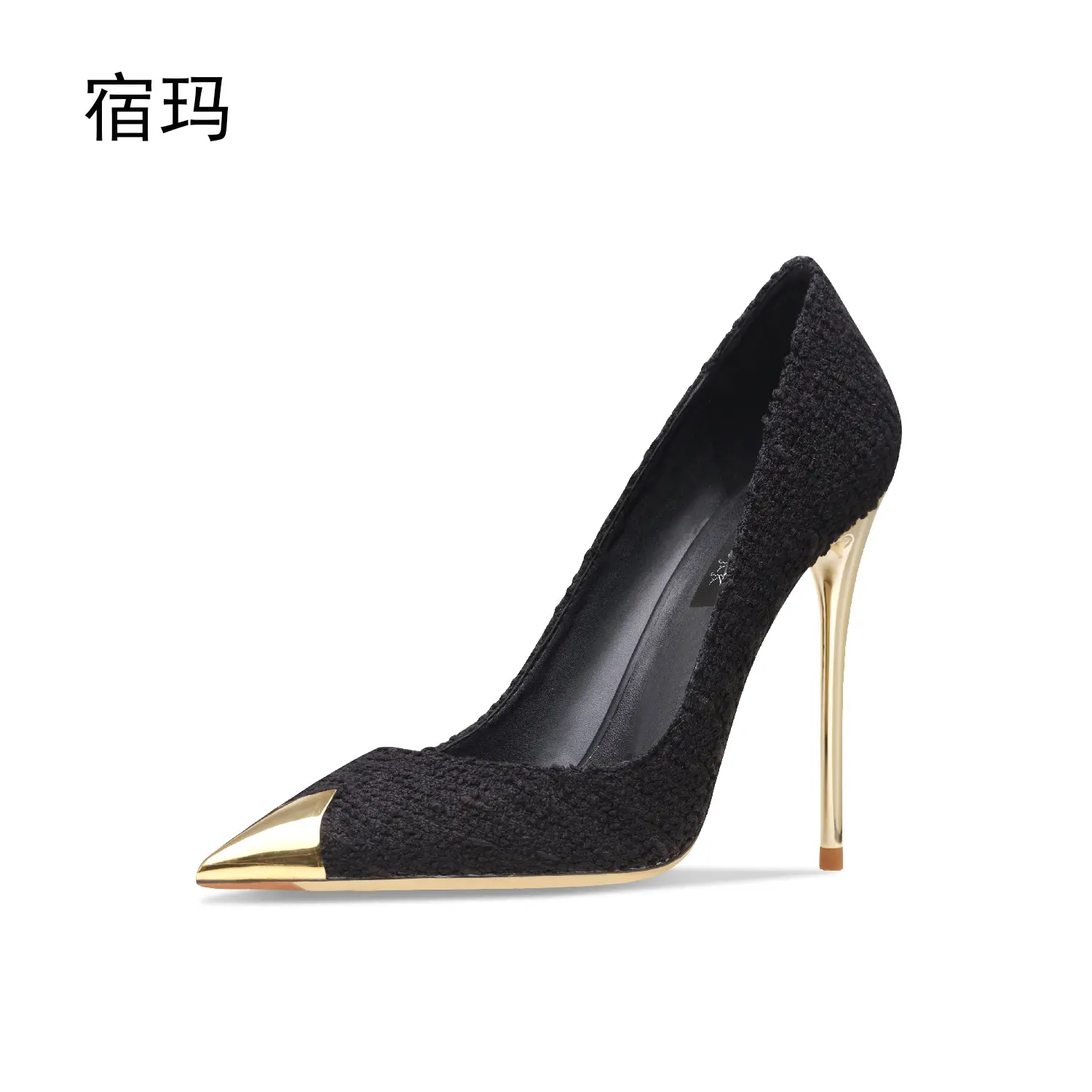 Women's Shoes 2024 Metal Decoration High Heels Casual OL Sexy Fashion Pumps Elegant Shoes Luxury Party Elegant Office Shoes 8cm
