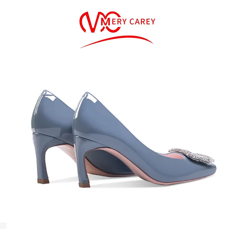 luxury women's shoes rhinestone Woman shoes High Heels Leather Pumps Comfortable Fashion 2024 Designer Sexy Party Ladies shoes