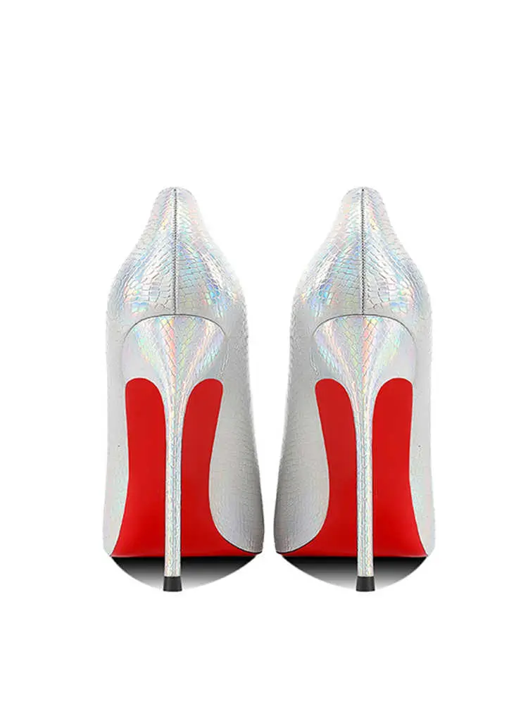 Shoes Woman 2025 Trend elegant Red Bottoms Shiny Luxury Women's High Heels Brand Pumps Pointed Toe sexy Party Ladies Prom Shoes