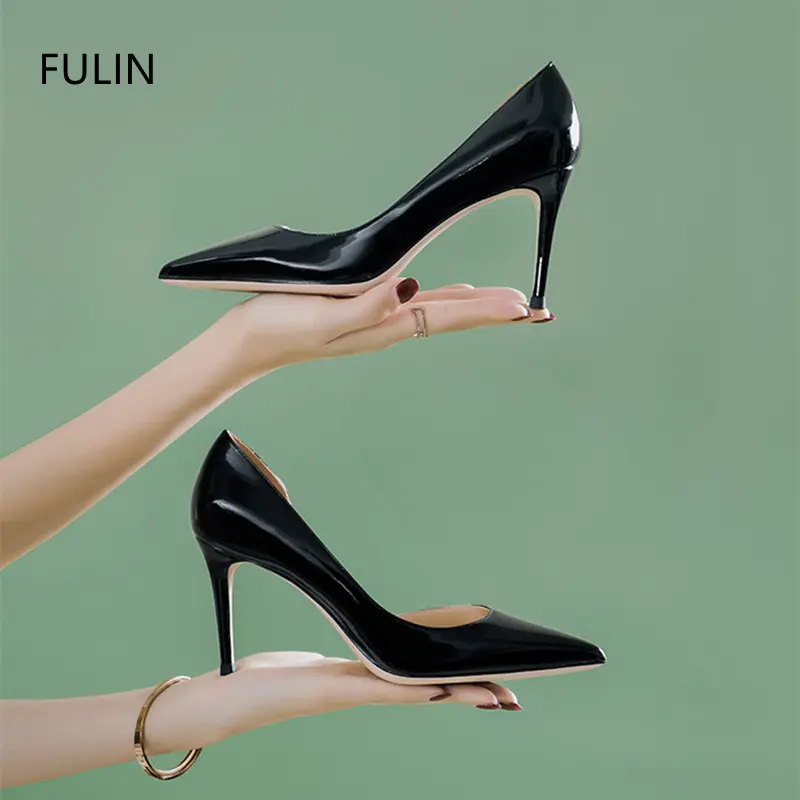 shoes woman 2024 trend luxury women's shoes Elegant Woman Shoes With Low Heel Black High Heels Shoes 2024 Basic Pumps Pointed