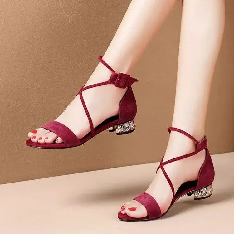 Shallow Daily Rear Zipper Personality Roman Style Women's Shoes 2025 Summer New Sandals