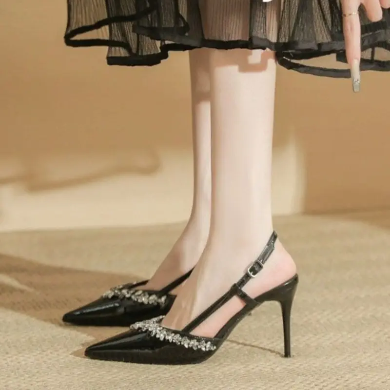 Women's New Spring and Summer Wear High-heeled Shoes with Stiletto Heels and High-end Temperament Baotou Sandals