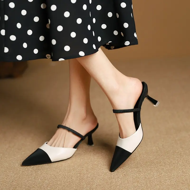 Women's Fashion Sandals Sandals Summer New Pointy Shallow Mouth Thin Heel Overhead Sandals