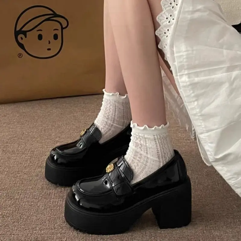 Autumn New Thick Heel Shoes Women's Fashion Round Head Deep Mouth Thick Sole Anti-slip Wear-resistant High Heels