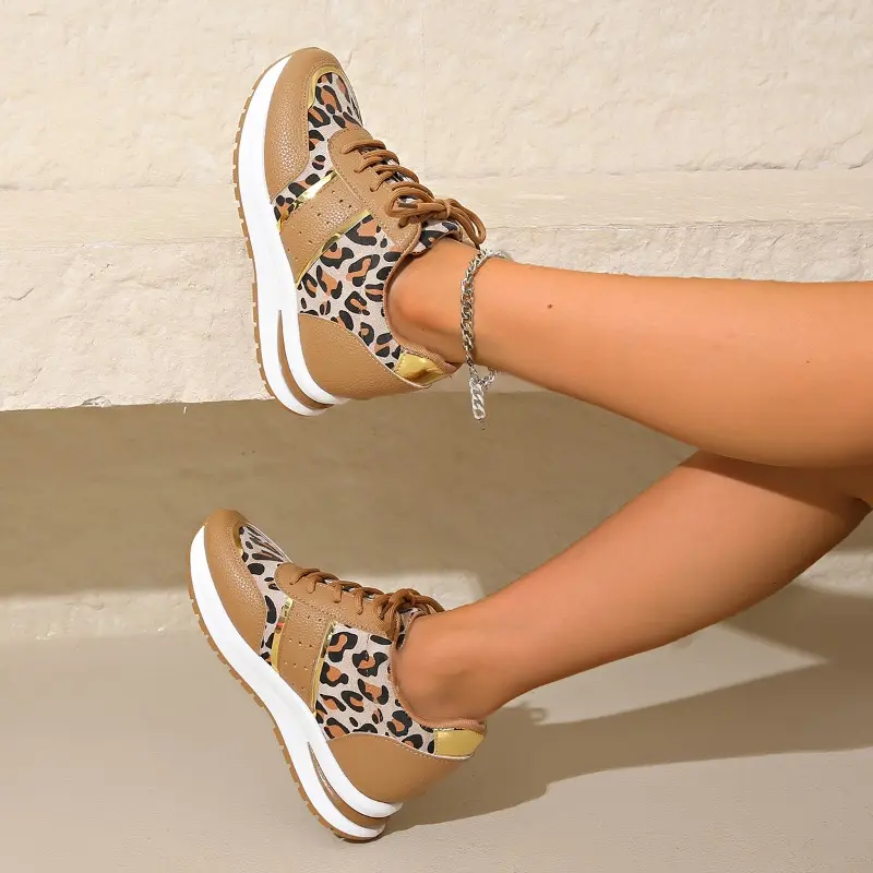 Women's Sports Shoes Spring New Round Head Deep Mouth Front Splicing Strap Thick Sole Anti-slip Wear-resistant Single Shoes