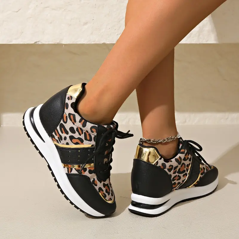 Women's Sports Shoes Spring New Round Head Deep Mouth Front Splicing Strap Thick Sole Anti-slip Wear-resistant Single Shoes