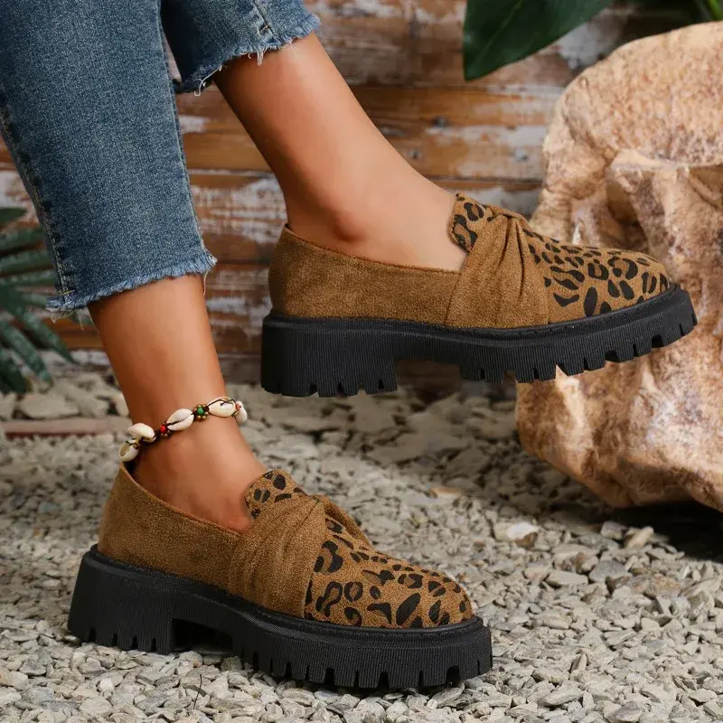 Autumn New Coarse Heel Single Shoes Women's Round Head Deep Mouth Suede Butterfly Knot Thick Sole Low Top Shoes