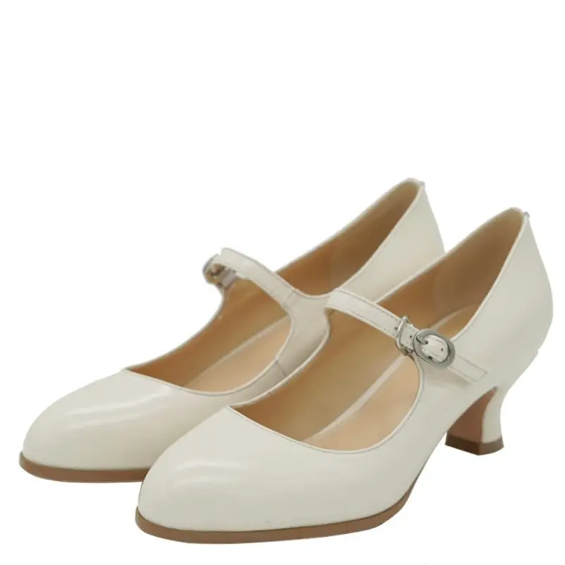 Women's Fashion Slim Heel Shoes Autumn New Round Head Shallow Mouth Anti-slip Wear-resistant High Heels