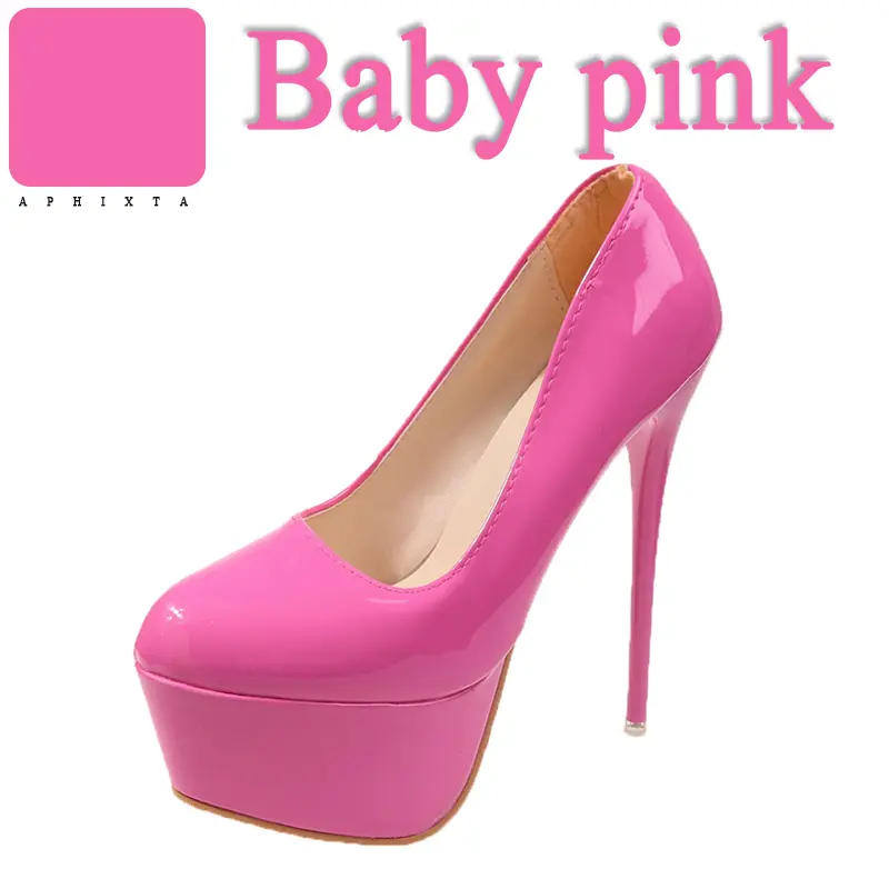 Aphixta Hot Sale 16.5cm Thin Heels Platform Pumps Women Party Dance Pumps 5.5cm Platform Super High Heels Fashion Pumps