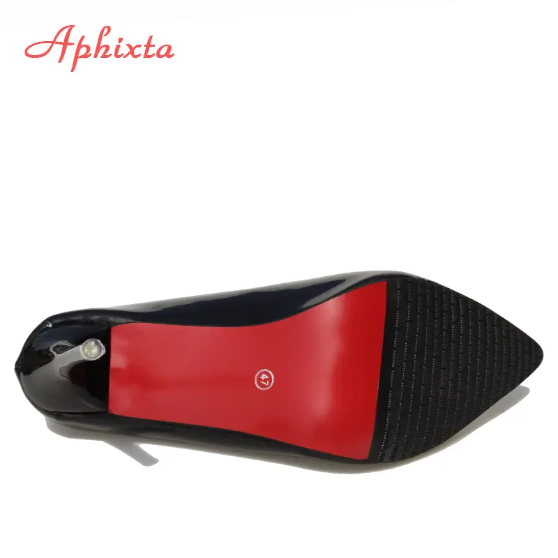 Aphixta 12cm Office Thin Heels Pumps Women Shoes Pointed Toe Patent Leather Wedding Dress Shoes Woman Chaussures Femme