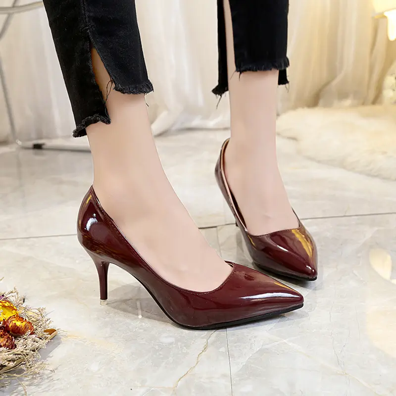 Aphixta 7cm Thin Heels Pumps Women Stiletto-heel Dress Women Shoes Wedding Official Leisure Shoes Plus Big Size 49 50