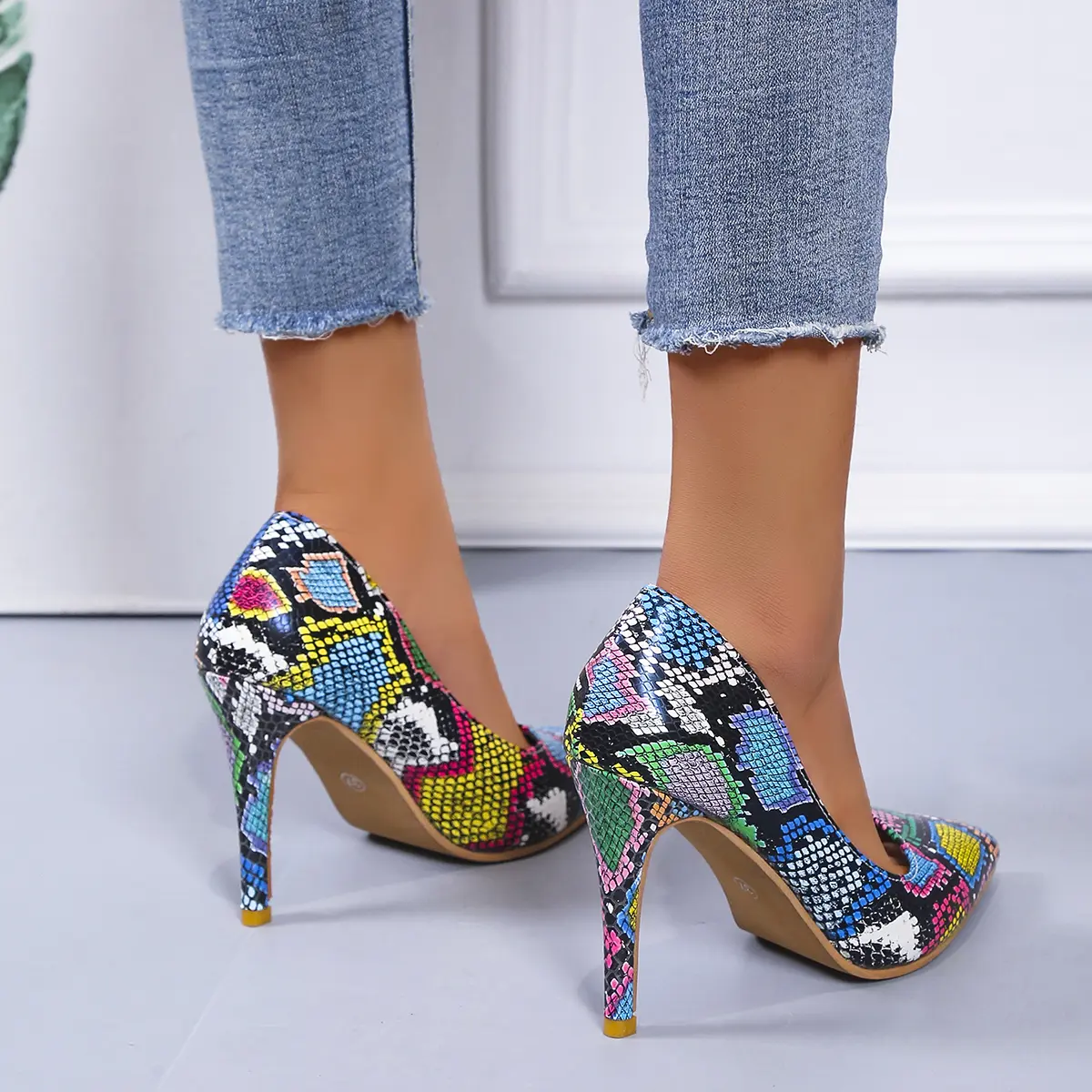 Aphixta Classic Popular Shoes Woman Pumps 3.94Inch High Thin Heels Wedding Office Ins Style Party Shoes Super Big Size 50