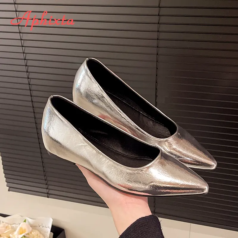 Aphixta Pointed Toe Shallow Woman Shoes 3CM Height Increasing Concise Shoes For Woman Elegant Pumps Autumn Ladies Shoes