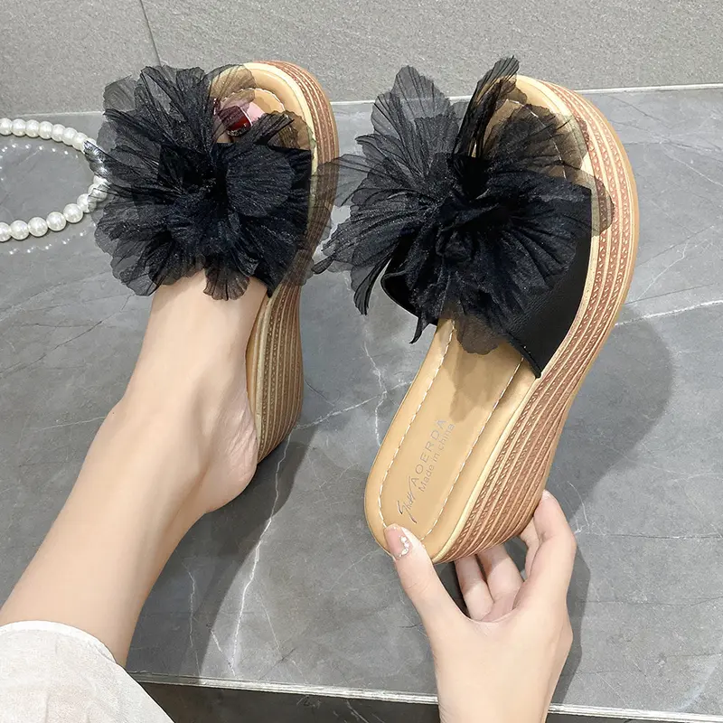 Aphixta Platform Sandals Slippers Women Colorful Wedge Slides Women Shoes Summer Outside Slippers Women Sweet Slides Shoes