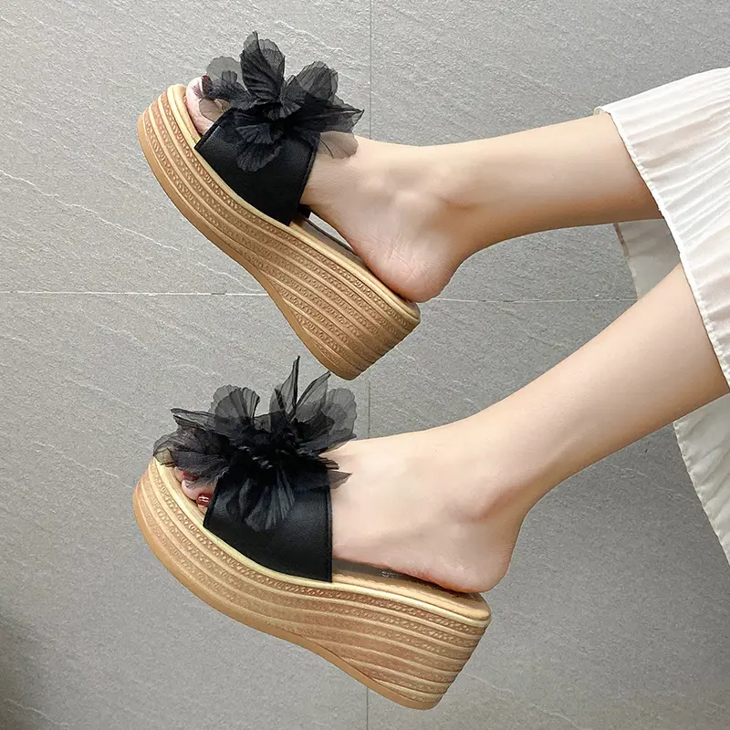 Aphixta Platform Sandals Slippers Women Colorful Wedge Slides Women Shoes Summer Outside Slippers Women Sweet Slides Shoes