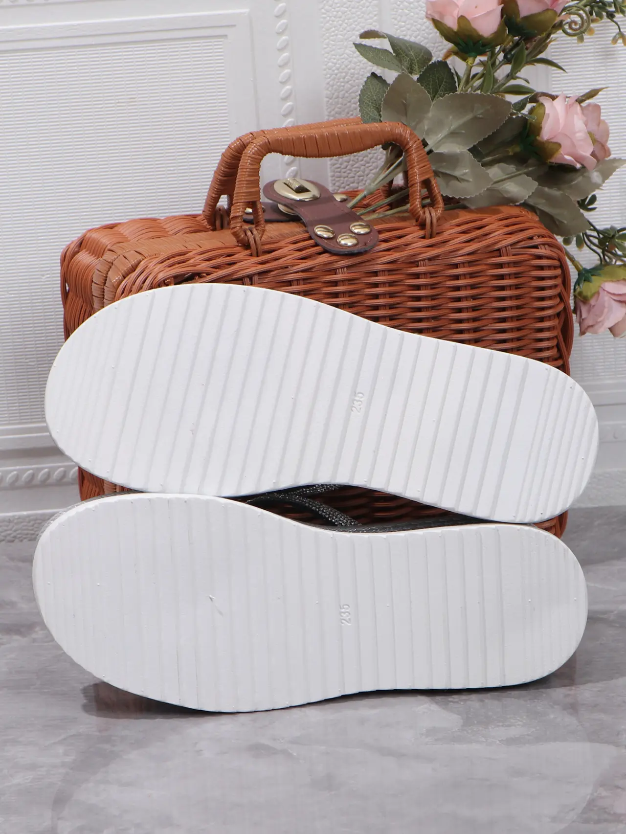 Aphixta Platform Bling Crystal Sandals Slippers 6cm Heels Women Slides Women Shoes Wedge Slippers Geometric Crystal Slides Shoes
