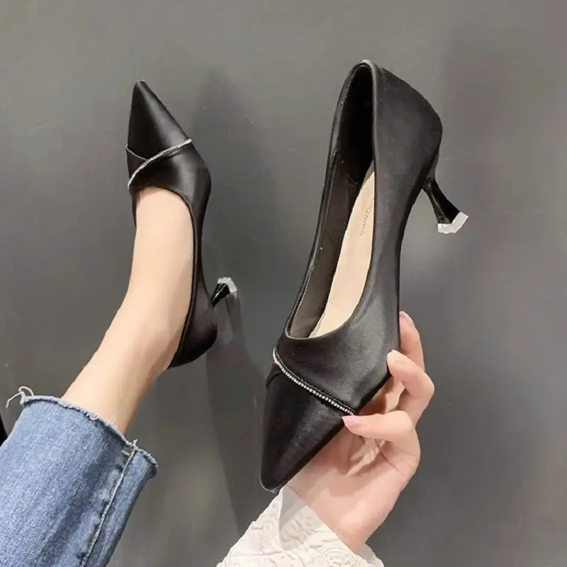 New pointed toe beach temperament outdoor simple fashion party fairy style retro style convenient women's high heels