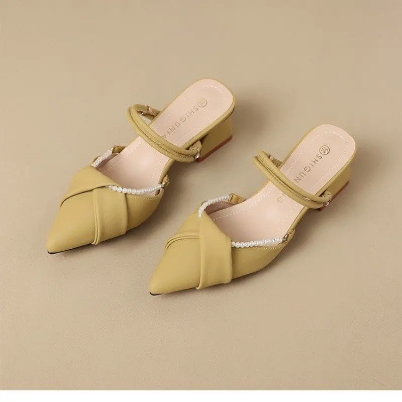 New pointed toe beach temperament outdoor simple fashion party fairy style retro style convenient women's high heels