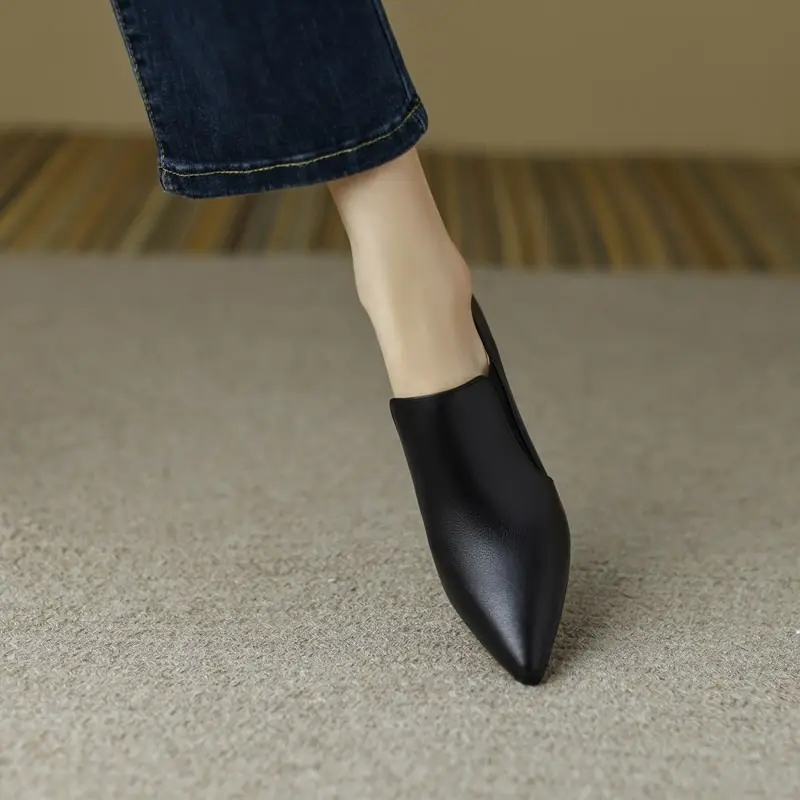 Women's Bare Boots 2023 Spring New Designer Shoes Pointed Toe High Heels Dress Shoes Woman Stilettos Pointed Toe Pumps
