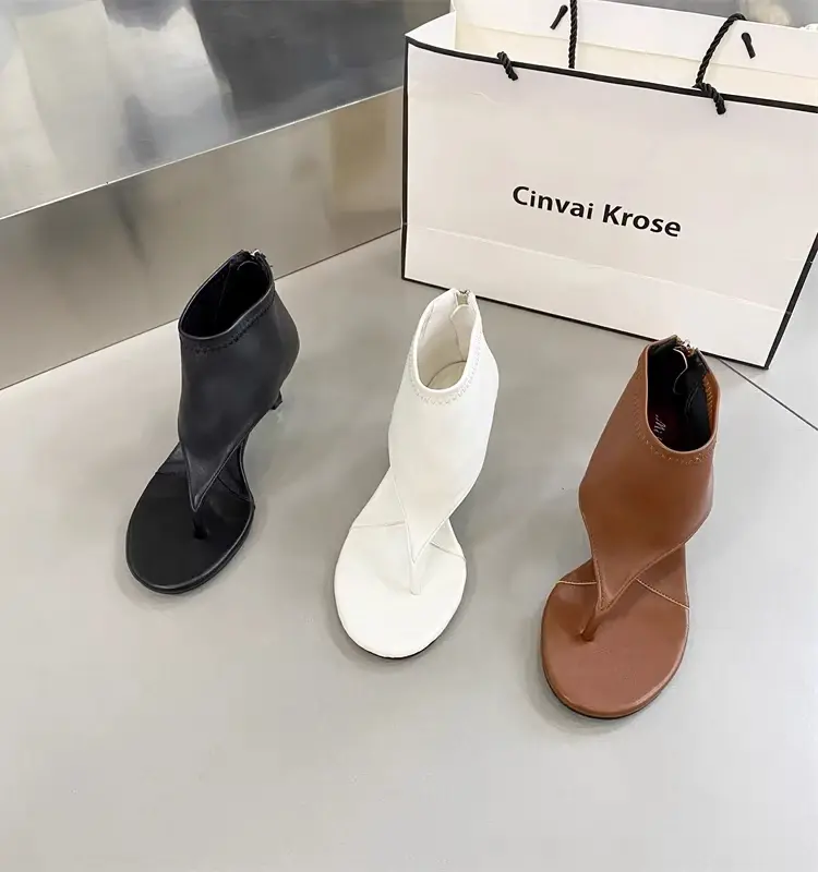 Ladies Sandals Booties Women Pumps Flip Flops High Heels Modern 2024 Summer Slides Fashion Party Boots Peep Toe Female Shoes