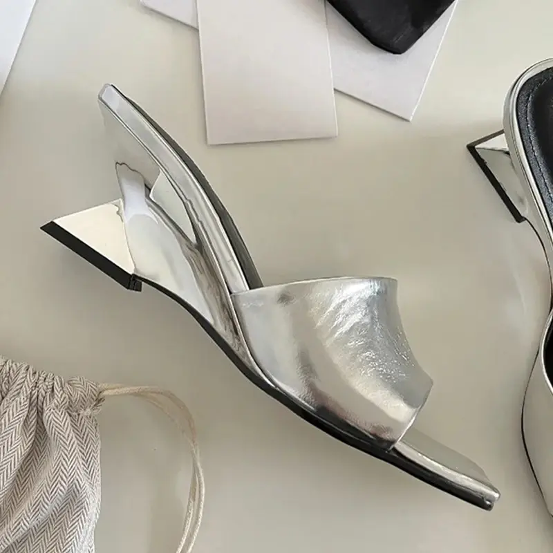 High Heels Women's Slippers Designer Heeled Sandals Woman Shoes Summer 2025 Elegant Pumps Flip Flops Slides Sandalias De Mujer