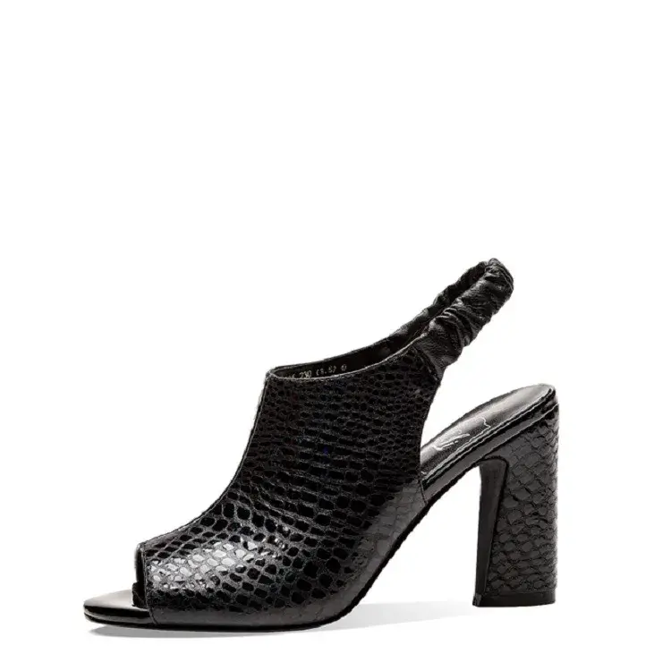 Sandals Women's 2024 Summer New Chunky High Heel Snake Sandals Open Toe Ladies Sandals Women Shoes High Heel Chunky Heels