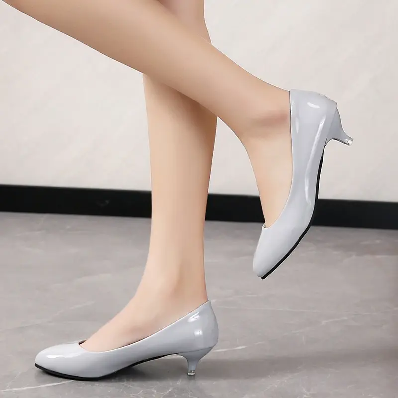Female Pumps Nude Shallow Mouth Women Shoes Fashion Office Work Wedding Party Shoes Ladies Low Heel Shoes Woman Autumnss54