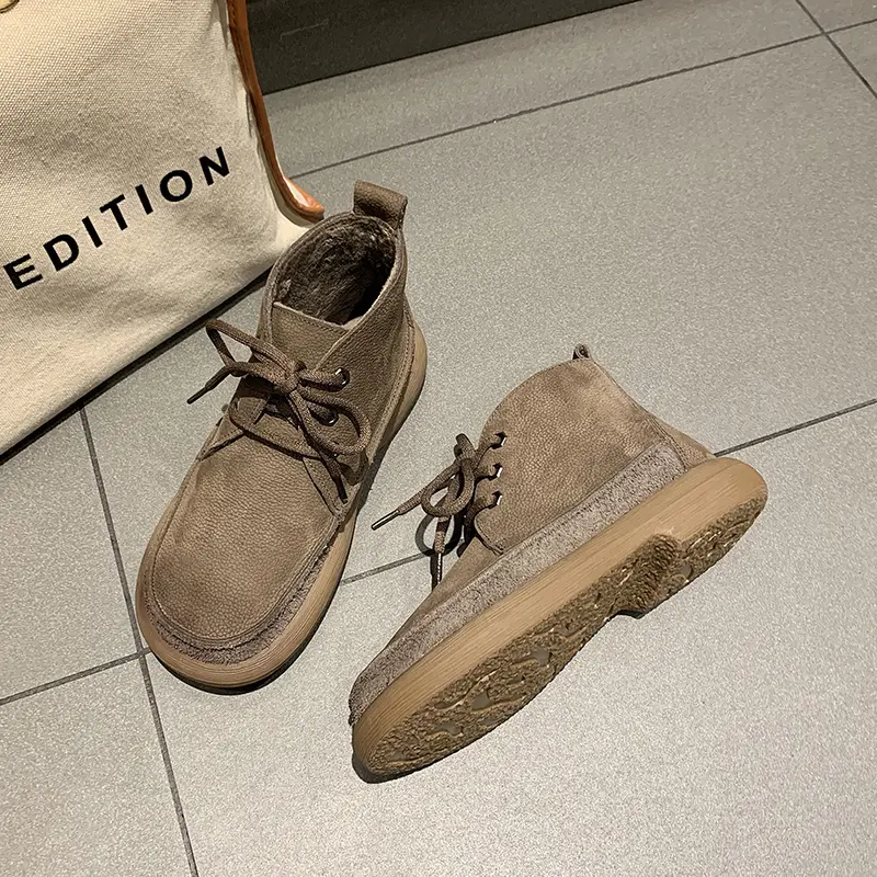 Boots Woman Winter 2023 Ankle Boots Sneakers Snow Boots Women Platform Shoes Comfortable Round Head Low Heel Elegant Autumn Punk
