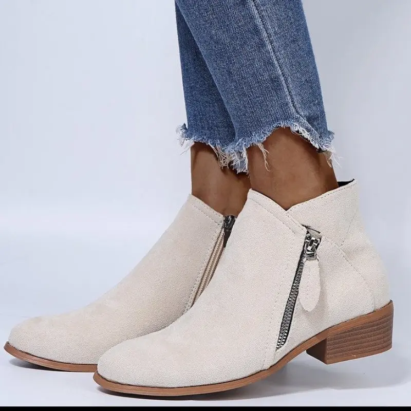 Women Ankle Boots Dropshipping Autumn Low Heels Leopard Boots Platform Sexy Ladies Khaki Pumps Boots Shoes 2023 New Winter
