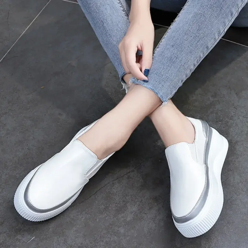 Women's Shallow Slip on Casual Shoes Summer Light Sneakers Platform Shoes for Women Fashion Ladies Flats Female Walking Shoes