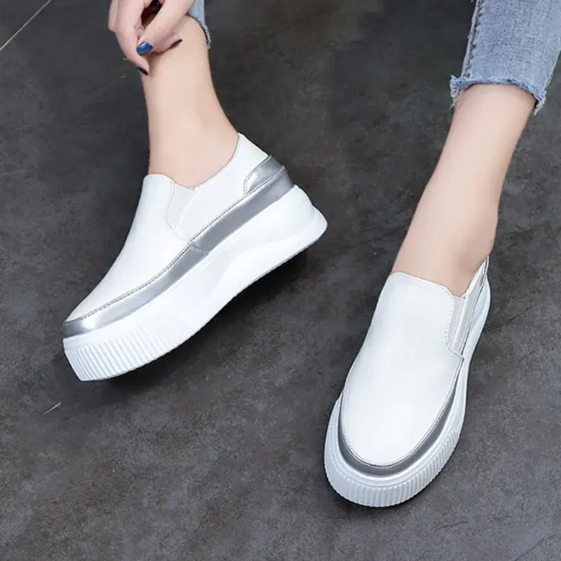 Women's Shallow Slip on Casual Shoes Summer Light Sneakers Platform Shoes for Women Fashion Ladies Flats Female Walking Shoes
