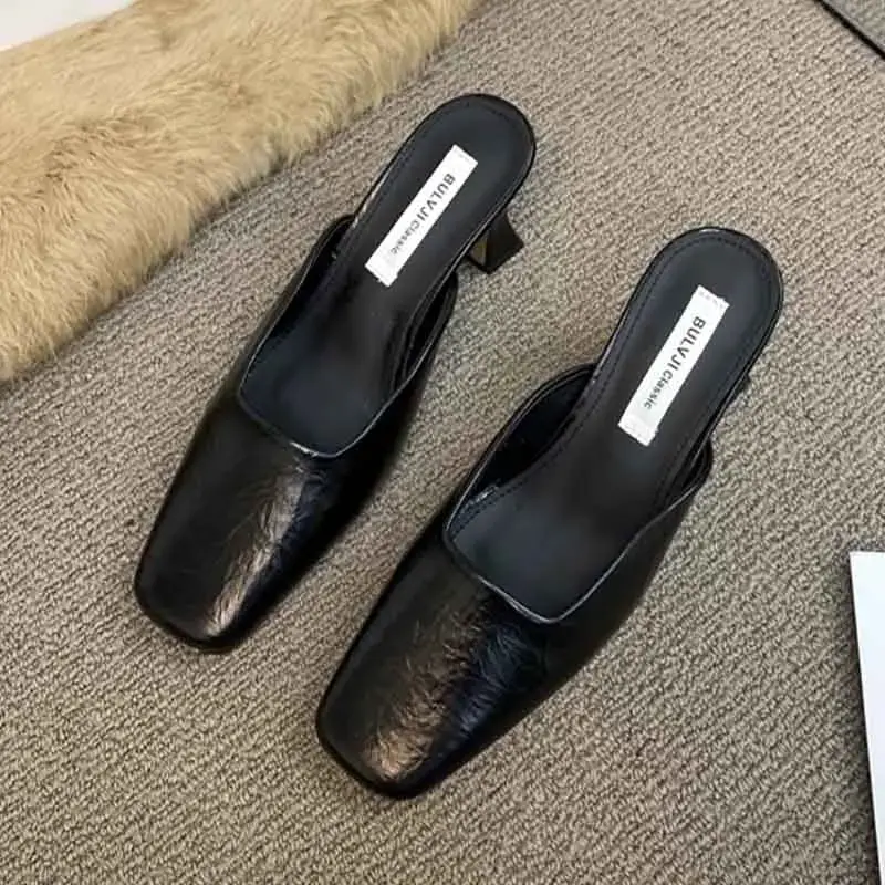 Sexy High Heels Women Slippers Fashion Elegant Mules Shoes Heeled Sandals 2025 Summer Fashion Slides Pumps Luxury Mujer Zapatos