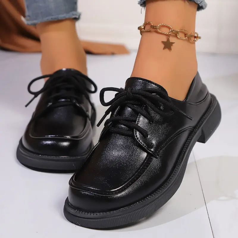 2025 Spring and Autumn New Retro Casual Women's British Style Thick Soled Loafers Fashionable Versatile Comfortable Fit Shoes