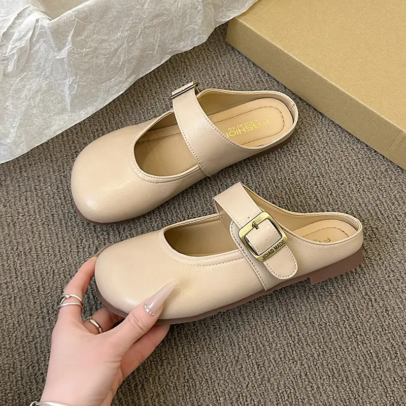 Female Shoes Slippers Soft Luxury Slides Cover Toe 2025 Comfort Designer Flat Fashion Flat Shoes Female Slippers Soft
