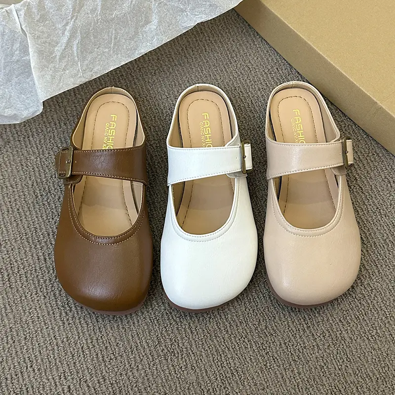 Female Shoes Slippers Soft Luxury Slides Cover Toe 2025 Comfort Designer Flat Fashion Flat Shoes Female Slippers Soft