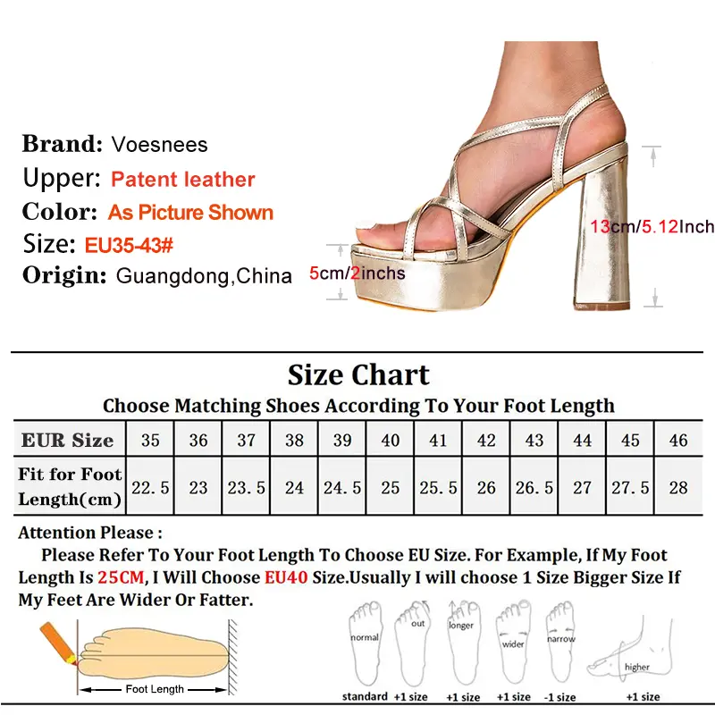 Fashion Narrowband Buckle Square Toe Sandals For Women 5CM Platform 13CM High Heels Summer Model Catwalk Show Shoes Plus Size 43