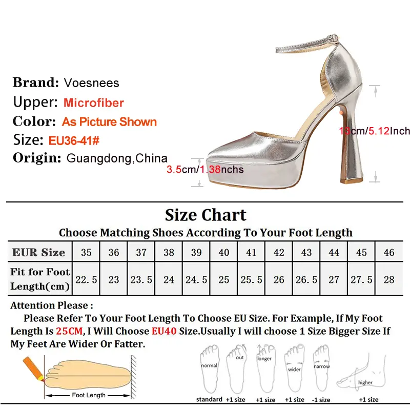 Silver High heels 13CM Summer Platform Elegant Women Party Shoes 13CM Woman Pumps 2025 New Fashion Pointed Ankle Strap Sandals
