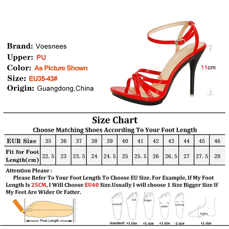 Sexy Female Sandals Women Stilettos 2025 Summer New Fashion 11cm Thin Heel Open Toe Slippers Red High Heels Sandalias De Mujer