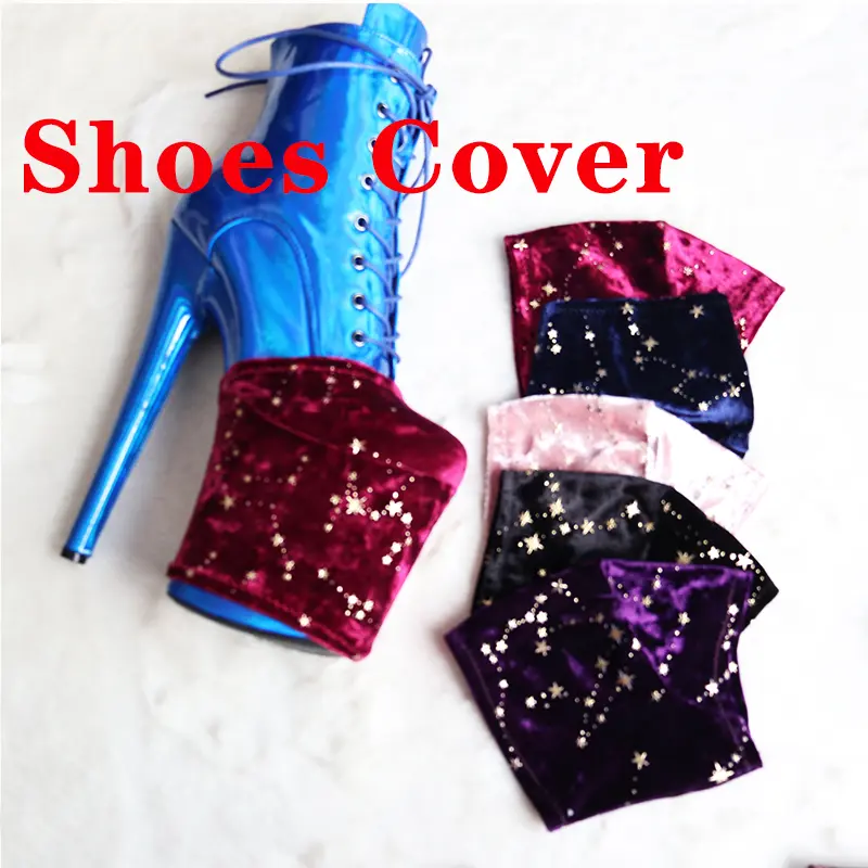Black Star Training Shoes Protector For High Heels 20cm Platform 10cm Boots Cover Super High Heels Pole Dancing Boots Protection