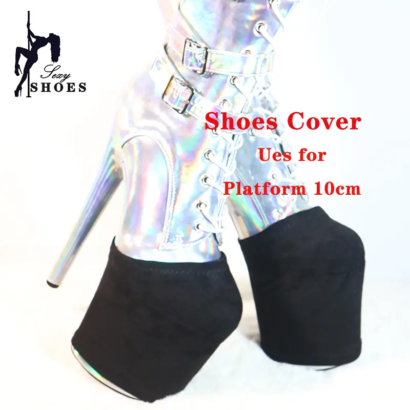 Suede Protective Pole Dance Boots Training Wear-Resist Cover 5cm 7cm 10cm 13cm 16cm Platform Protective Cover Sandals On Sale