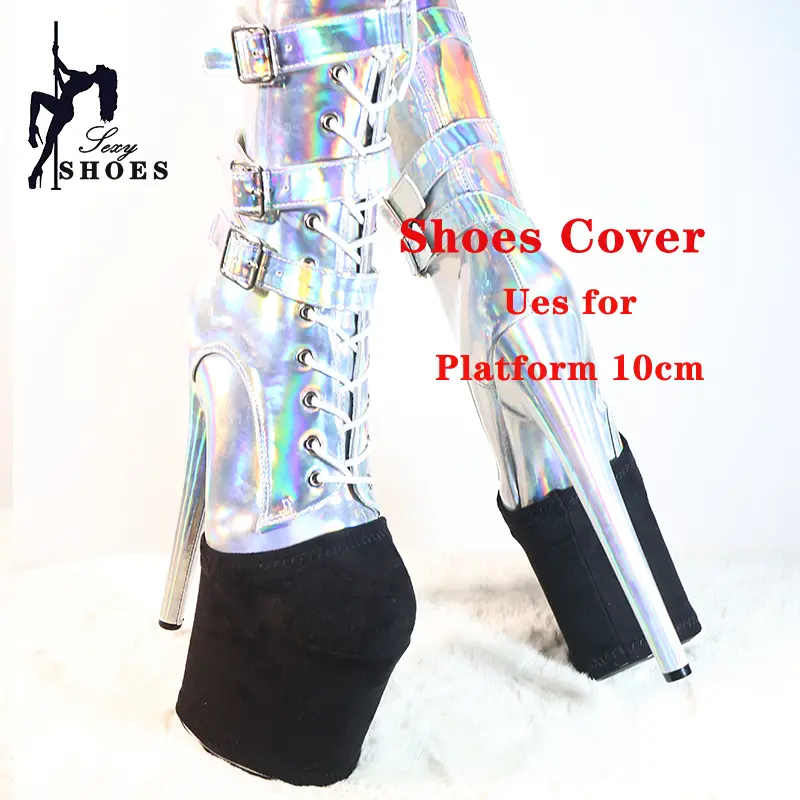 Suede Protective Pole Dance Boots Training Wear-Resist Cover 5cm 7cm 10cm 13cm 16cm Platform Protective Cover Sandals On Sale